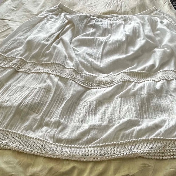PEASANT SKIRT, LIGHT & AIRY, WINTER WHITE, SIZE 4X, CROCHET LACE DETAILS, LONG - Picture 12 of 12